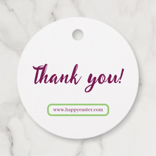 Vrolijk Pasen. Bedankjes Labels (Achterkant)