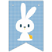 Vrolijk Pasen. Blauw en wit Gecontroleerde Pset. Vlaggetjes (Tweede vlag)