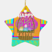 Vrolijk Pasen. Blijf op de hoogte zoals altijd Keramisch Ornament (Voorkant)