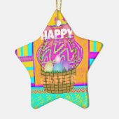 Vrolijk Pasen. Blijf op de hoogte zoals altijd Keramisch Ornament (Links)