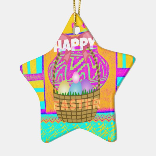 Vrolijk Pasen. Blijf op de hoogte zoals altijd Keramisch Ornament (Links)