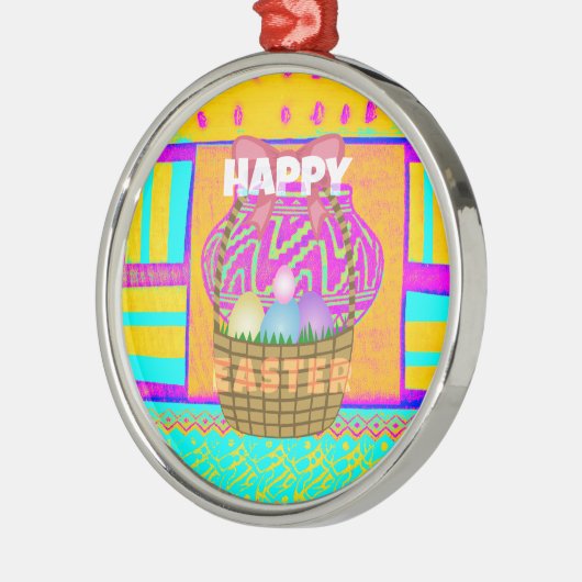 Vrolijk Pasen. Blijf op de hoogte zoals altijd Metalen Ornament (Links)