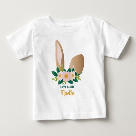 Vrolijk Pasen. Bruin Bunny Ears Floral Headpart (Voorkant)