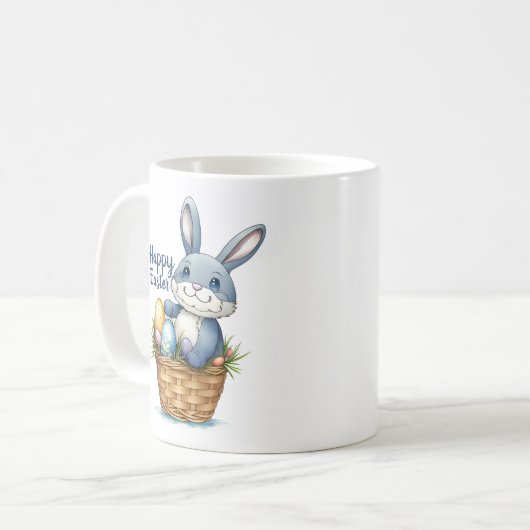 Vrolijk Pasen, Bunny in Eimandje Koffiemok (Voorkant links)