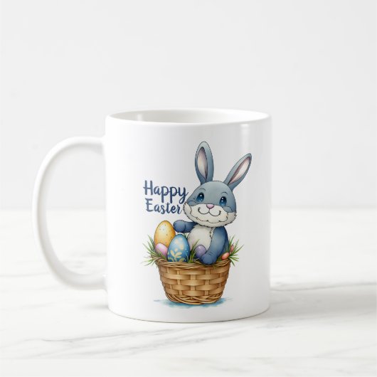 Vrolijk Pasen, Bunny in Eimandje Koffiemok (Links)