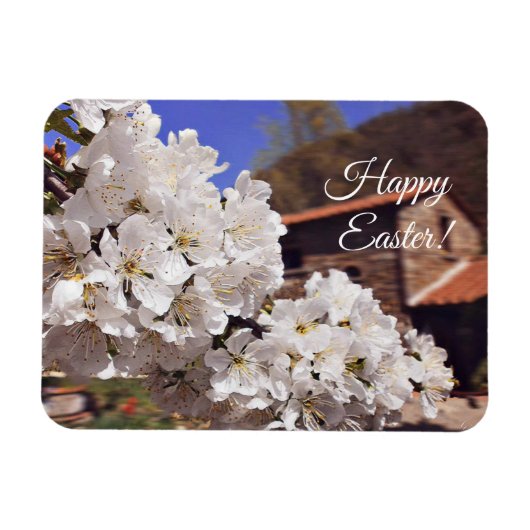 Vrolijk Pasen. Cherry Blossom. Magneet (Horizontaal)