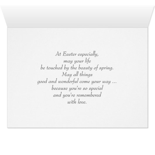 Vrolijk Pasen.  Chick Wenskaart (Binenzijde Horizontaal (Onderkant))