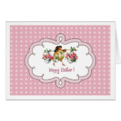 Vrolijk Pasen.  Chick Wenskaart (Voorkant Horizontaal)