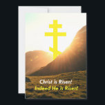 Vrolijk Pasen. Christus is Risen! Vakantiedagen Ka Feestdagenkaart<br><div class="desc">Orthodoxe Christelijke Paspoortkaart. Kaart zegt "Christus is Risen" "Hij is inderdaad Risen" - een paschal-groet onder christenen tijdens paasvakantie.</div>