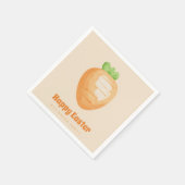 Vrolijk Pasen. Cute Carrot - Pasen Napkins Servet (Hoek)