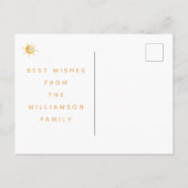 Vrolijk Pasen. Cute Waterverf Sun Briefkaart (Achterkant)