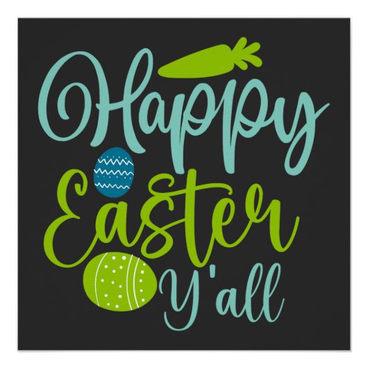 Vrolijk Pasen. Easter Perfect Poster (Voorkant)