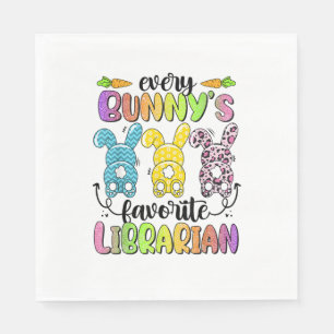 Vrolijk Pasen Elke Bunny is een favoriete libraris Servet