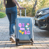 Vrolijk Pasen. Faux Felt White of Clear Easter Sticker (Koffer Insitu)