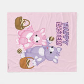 Vrolijk Pasen. Fleece Deken (Voorkant (Horizontaal))