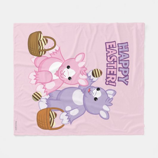 Vrolijk Pasen. Fleece Deken (Voorkant (Horizontaal))