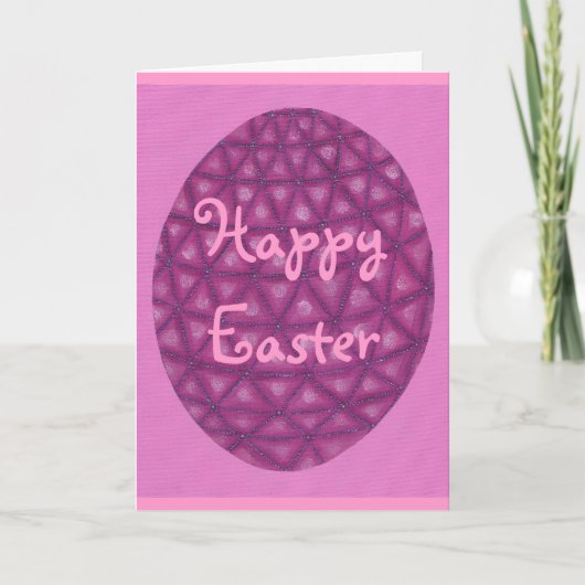 Vrolijk Pasen, geometrisch ei - wenskaarten Feestdagen Kaart (Voorkant)