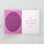 Vrolijk Pasen, geometrisch ei - wenskaarten Feestdagen Kaart (Binnen)