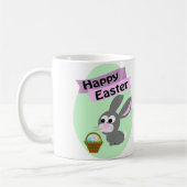 Vrolijk Pasen. Gray Bunny Koffiemok (Links)