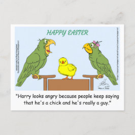 Vrolijk Pasen. "Harry ziet er boos uit omdat mense Briefkaart