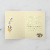 Vrolijk Pasen in het Russisch met eieren, cake en Feestdagen Kaart (Binnen)