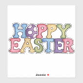 Vrolijk Pasen in titels Sticker (Vel)