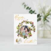 Vrolijk Pasen. Je foto. Personaliseren. Briefkaart (Staand voorkant)