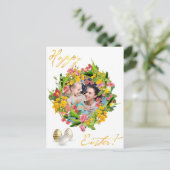 Vrolijk Pasen. Je foto. Personaliseren. Briefkaart (Staand voorkant)