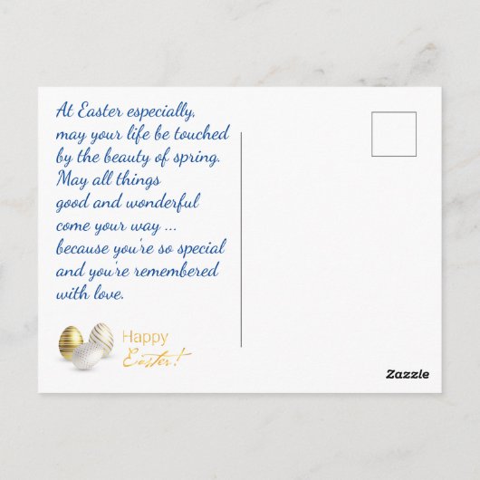 Vrolijk Pasen. Je foto. Personaliseren. Briefkaart (Achterkant)