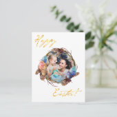 Vrolijk Pasen. Je foto. Personaliseren. Briefkaart (Staand voorkant)