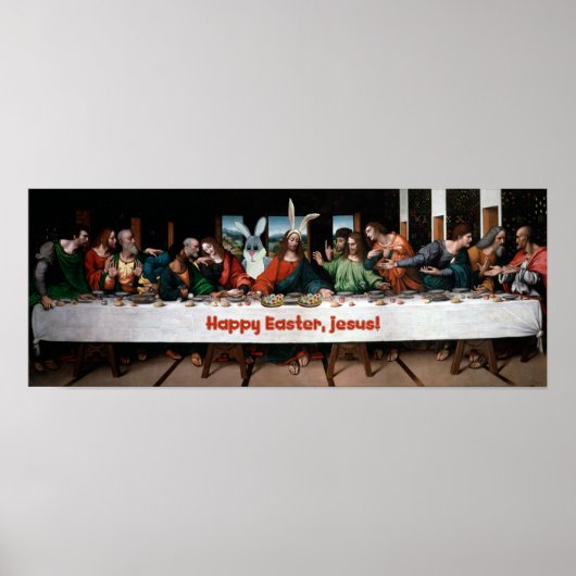 Vrolijk Pasen, Jezus. Funny Easter Poster (Voorkant)