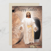 Vrolijk Pasen - Jezus is gerezen Feestdagenkaart (Voorkant / Achterkant)