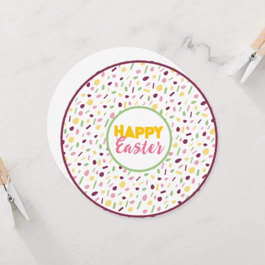 Vrolijk Pasen. Kaart (Voorkant / Achterkant in situ)