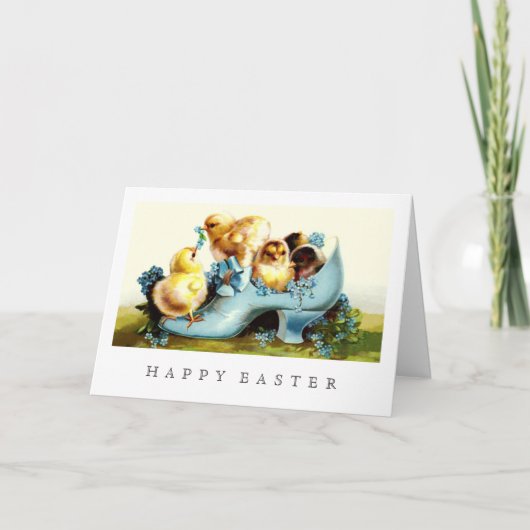 Vrolijk Pasen.  kippen Pasen Feestdagen Kaart (Voorkant)