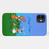 Vrolijk Pasen. Konijn met Bunny en Chick Case-Mate iPhone Case (Achterkant (horizontaal))