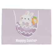 Vrolijk Pasen. Kute paashaas in paaseieren Groot Cadeauzakje (Achterkant)