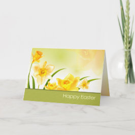 Vrolijk Pasen. Lente Daffodils Pasen Feestdagen Kaart