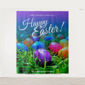 Vrolijk Pasen Lentereieren zoeken | Achtergrond vo Wandkleed (Voorkant)