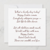 Vrolijk Pasen. Magische paaseieren Kaart (Achterkant)