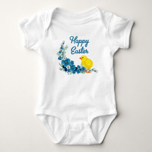 Vrolijk Pasen met Baby Chick Romper (Voorkant)