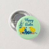 Vrolijk Pasen met Baby kippen Ronde Button 3,2 Cm (Voorkant /achterkant)