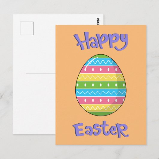 Vrolijk Pasen met eieren Briefkaart (Voorkant / Achterkant)