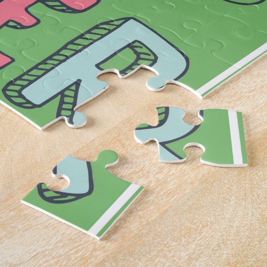 Vrolijk Pasen met kleurrijke eitjes puzzel voor ki Legpuzzel (Zijkant)