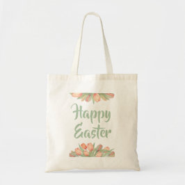 Vrolijk Pasen met lentetelpgrenzen Tote Bag