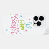 Vrolijk Pasen met vlinders iPhone Hoesje (Achterkant horizontaal)