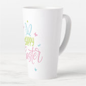Vrolijk Pasen met vlinders Latte Mok (Rechterhoek)