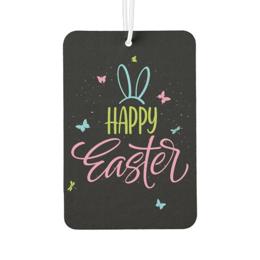 Vrolijk Pasen met vlinders Luchtverfrisser (Achterkant)