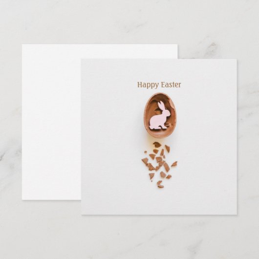 Vrolijk Pasen minimalistisch elegant Feestdagenkaart (Voorkant / Achterkant)