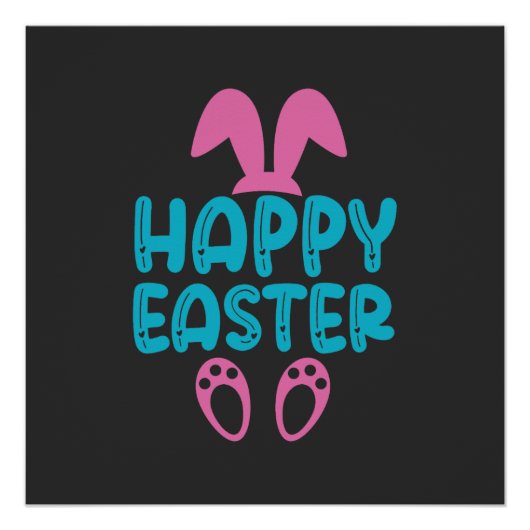 Vrolijk Pasen. Natuur Perfect Poster (Voorkant)