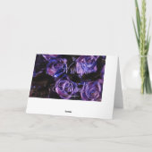 Vrolijk Pasen, Nederlandse Pasen Paarse Rozen Flow Feestdagen Kaart (Achterkant)